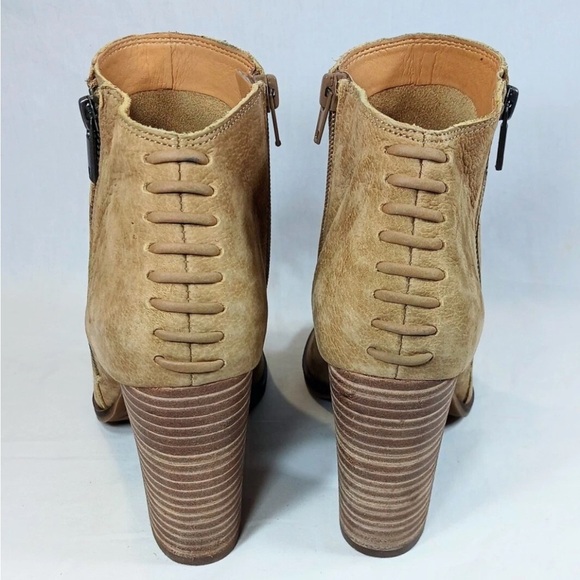 Lucky Brand Tan Ankle Booties with Peep-Toe - Picture 3 of 13
